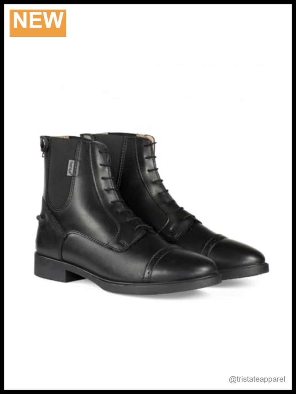 Equestrian Synthetic Leather Zip-Up Paddock Boots Waterproof